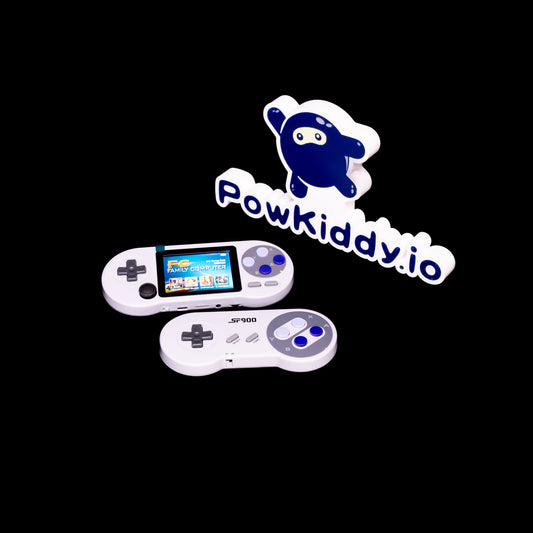 POWKIDDY SF2000 Mini Portable Handheld Game Console 2 Player Dual controllers 6000 Games